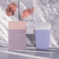 Nouveau Pinceau Plat de Contouring en Cheveux Synthétiques Taille Standard pour le Visage, les Lèvres, la Poudre, le Fard à Joues et le Fond de Teint – Idéal pour les Femmes