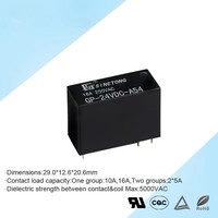 Relais miniature Sinetong GP 24VDC 16A scellé haute puissance pour carte de circuit imprimé, 6 broches, courant de commutation max. 20A, AgSnO2, certifié TUV/CQC