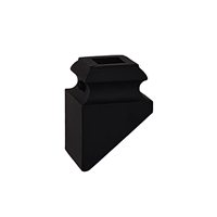 Accessoires de balustre carrés 1/2 po pour escaliers, finition noir satiné, en métal, avec base en aluminium pour balustre en fer forgé