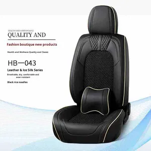 Nueva Funda <span class=keywords><strong>de</strong></span> Asiento <span class=keywords><strong>de</strong></span> Coche <span class=keywords><strong>de</strong></span> Seda <span class=keywords><strong>de</strong></span> Hielo, Universal <span class=keywords><strong>para</strong></span> las Cuatro Estaciones, Cobertura Completa <span class=keywords><strong>de</strong></span> Cinco <span class=keywords><strong>Asientos</strong></span>, Cojín <span class=keywords><strong>de</strong></span> Asiento <span class=keywords><strong>de</strong></span> Coche <span class=keywords><strong>de</strong></span> 360 Grados, Ajuste Estándar - Product Image 3