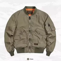Blouson bombardier automne hiver avec logo personnalisé pour hommes veste de vol d'entraîneur à col montant épais décontracté avec fermeture à glissière à l'avant