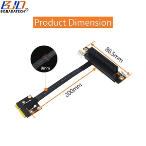 ขายตรงจากโรงงาน สายต่อขยายการ์ด PCI-E 3.0 <span class=keywords><strong>8X</strong></span> แบบ 270 องศา เป็น MPCIe Mini PCIe Riser Card ความยาว 0.2ม. 0.3ม. 0.4ม. 0.5ม. 0.6ม. 0.8ม. 1ม. - Product Image 4