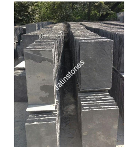 Dalles de pierre calcaire naturelle noire du Rajasthan, qualité supérieure, carreaux de pierre calcaire polis pour les murs, les sols et les espaces extérieurs de la maison - Product Image 3