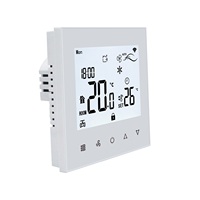 Termostato Inteligente FCU Táctil Programable OEM de Fábrica, Termostato de Habitación Modbus, Termostato de Ventiloconvector con Ventilador de 3 Velocidades, Termostato HVAC