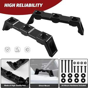 Nouveau kit de 2 barres de guidage en fer pour rails de lit, points de fixation mobiles pour Yamaha <span class=keywords><strong>Wolverine</strong></span> RMAX2 1000 2021-2025, accessoires ATV/UTV - Product Image 4