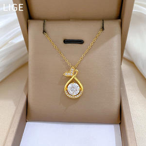 <span class=keywords><strong>Mylove</strong></span> Bijoux Unisexe en Acier Inoxydable, Pendentif Médaillon Tendance avec Chaîne à Maillons, Pierre Zircon, Style Hip Hop, Anniversaire, Plaqué Rhodium - Product Image 4