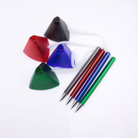Stylo de bureau de marque d'entreprise impression logo personnalisé stylo à bille en plastique avec support pour hôtel banque bureau bureau réception