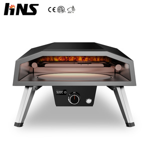 16 inch <span class=keywords><strong>gas</strong></span> Lò nướng bánh Pizza tự động xoay đá khí-powered nấu ăn ngoài trời xách tay Propane Lò nướng bánh Pizza cho sân vườn sân sau - Product Image 3