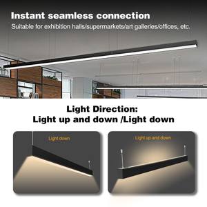 Lámpara de Tira LED Suspendida de Aluminio 3CCT de 4 Pies/8 Pies, Directo de Fábrica, Enlazable, Lámpara Colgante, Luz Lineal, 20W/40W/80W, IP20 - Product Image 6