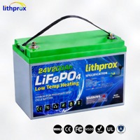 Batterie Lithium à décharge profonde 24V 200AH 5KW Grade A LiFePO4 Chauffée pour Stockage Domestique Bus CAN BMS Intelligent Terminal M8 CE RoHS IP67 OEM ODM