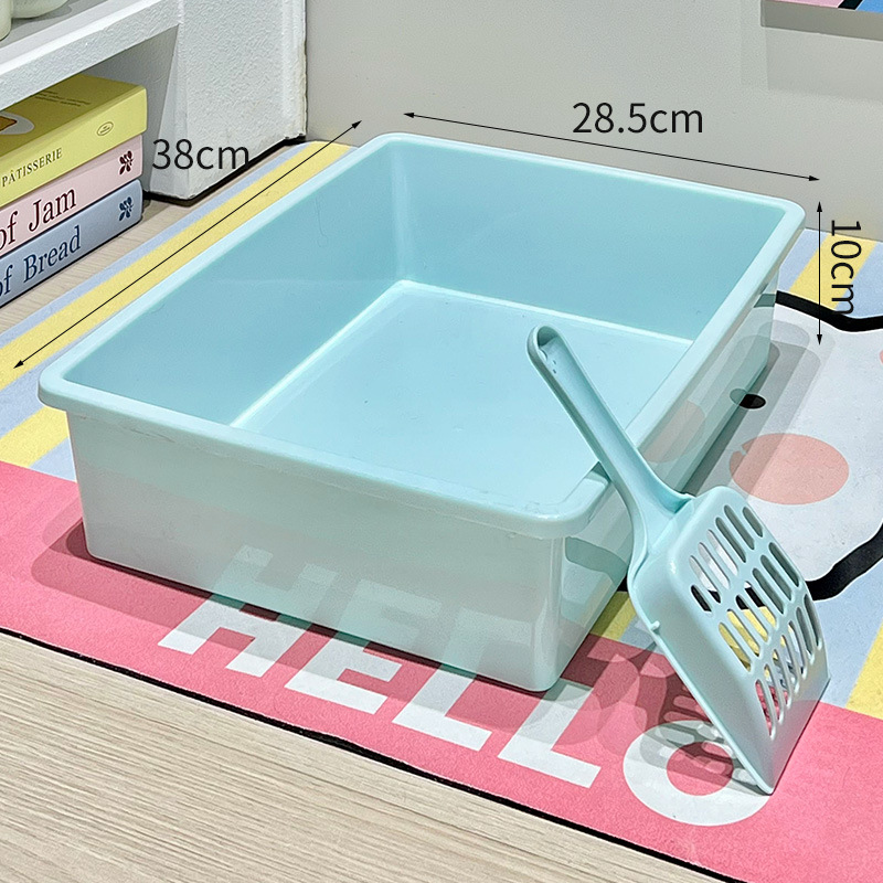 Open litter box (blue)