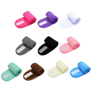 طوق شعر مطاطي للعناية بالبشرة في المنتجعات الصحية بشعار مخصص ربطات شعر للوجه للنساء رباط رأس ناعم مع شعار - Product Image 5