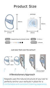 Nouveau 2022 Anti-chute Anti-perte Anti-goutte Crochet d'oreille en silicone Cache-oreille en silicone Support d'écouteurs Support d'écouteurs pour <span class=keywords><strong>Airpods</strong></span> - Product Image 3