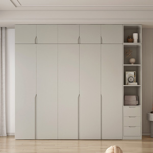 Armoire de chambre à coucher moderne en bois de pin massif multifonctionnelle peu encombrante Design personnalisable Convertible extensible à 3 portes - Product Image 6