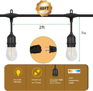 Customize Eco Friendly IP44 Indoor/Outdoor Garden Led String <b>Lights</b> with Rechargeable Battery for Holiday Decoration and Bulbs - Product Image 4