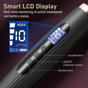Vibrador AV Wand resistente al agua para mujer, 10 modos, 4 velocidades, masajeador de silicona recargable potente con pantalla LCD, herramienta de relajación corporal - Product Image 3