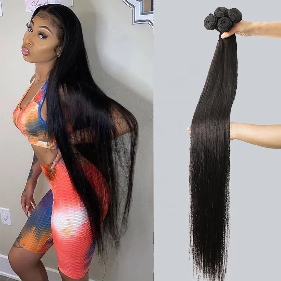 Groothandel 10a Grade Cuticula Uitgelijnd Leveranciers Ruwe Maagdelijke Braziliaanse Haar Bundels Lange 40 Inch Body Wave Menselijk Haar In Mozambique