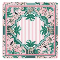 Jeu de Mahjong américain de luxe en acrylique vert et rose, 160 tuiles, motifs Art Déco fleuris, style Cabana Lounge