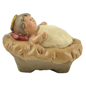 Figura decorativa de resina cristiana, diseño de Belén, bebé Jesús, gran oferta