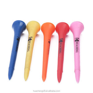 Huacheng, сбор грузов, HC064, 70 мм, индивидуальная упаковка, 3 1/4 "/83 мм, разноцветные пластиковые футболки для гольфа с логотипом из бамбуковой резины - Product Image 5