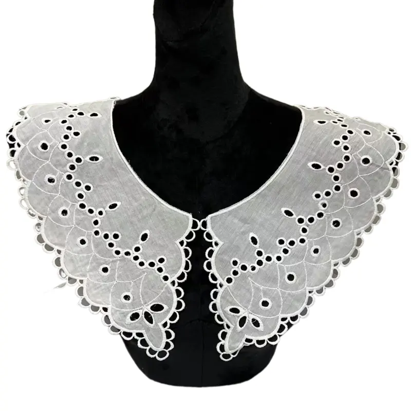 China Factory Manufacturer Water Soluble Lace Embroidery False Neck Collar For Lady