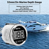 Kit sondeur de profondeur SX-TECH DC 12V IP67 avec transducteur à piston, rétroéclairage blanc, affichage numérique pour yachts, bateaux de pêche, marine