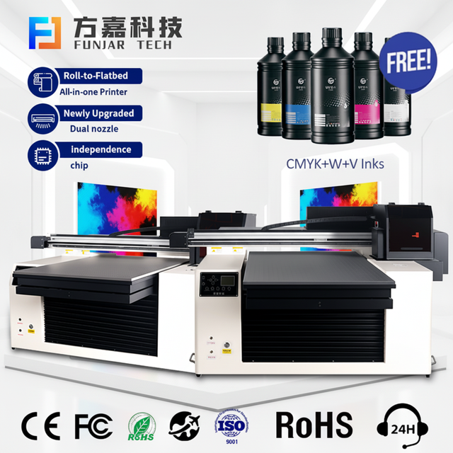 Industrial 6090 UV Printer 1220 2400 DPI High Precision UV Inkjet Printer for Glass Acrylic PVC