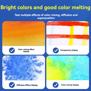Palette de peinture <span class=keywords><strong>aquarelle</strong></span> légère et portable Maries 12 couleurs pour étudiants, idéale pour le dessin sur papier, l'anime et les peintures résistantes à la lumière - Product Image 6