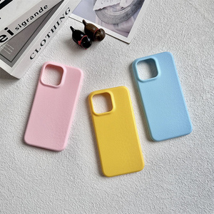 Bon marché, étui souple en silicone simple, texture cuir, <span class=keywords><strong>coque</strong></span> arrière flexible anti-empreintes digitales pour <span class=keywords><strong>iPhone</strong></span> 16 Pro Max 15 14 13 12 <span class=keywords><strong>11</strong></span> - Product Image 6