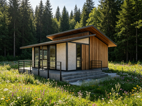 Villa modulaire préfabriquée de luxe de 52 m², isolée thermiquement, résistante aux intempéries, idéale pour les sites touristiques et les séjours en gîte