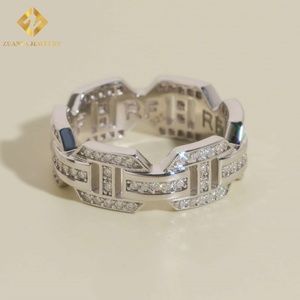 ผ่านเพชรทดสอบแหวนหมั้น925เพชรโมอิสเงินวงแหวนฮิปฮอปเย็นแหวนแต่งงานแฟชั่นผู้ชาย - Product Image 4