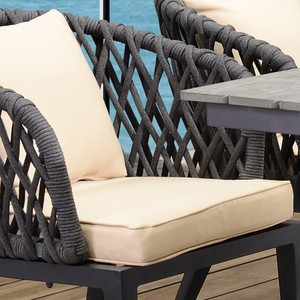 Đồ Nội Thất Ngoài Trời Cổ Điển Đồ Nội Thất Liễu Gai Ghế Ăn Bộ Bàn Ăn Ngoài Trời Cho 8 Bộ Đồ Nội Thất Sân Vườn Ngoài Trời Bàn Ghế - Product Image 5