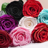 Echte Natürliche Handgemachte Rose Muttertag Abschluss Weihnachten Geschenkbox Deko Ewige Konservierte Blume in Glaskuppel mit LED