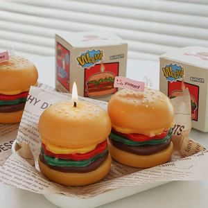 Velas Aromáticas Simuladas de Hamburgo para Decoración de Fiestas en Interiores, Aromas Personalizables para Adornos de Cocina y Escritorio, Acción de Gracias - Product Image 1