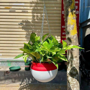 Verified Manufacturer <b>Plastic</b> Vietnam High Quality PP Double Layer Hanging Flower Pots Colorful Self-Watering <b>Planters</b> - Product Image 3