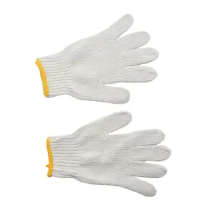 Wholesale Breathable Knitted White Veil Material Nylon Polyester Working Gloves