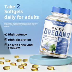 Bio-<span class=keywords><strong>Oregano</strong></span>öl-Softgel-Kapseln Antioxidans Pflanzenextrakt-Nahrungsergänzungsmittel für Darm- und Immungesundheit Softgels - Product Image 5