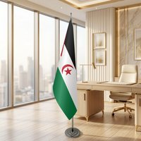 Bendera Resmi Dalam Negeri Republik Arab Sahara Demokratik Dicetak Secara Digital Dengan Bahan Aluminium Dan Tiang Bendera