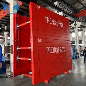 Fabrication <span class=keywords><strong>de</strong></span> pose <span class=keywords><strong>de</strong></span> tuyaux Boucliers <span class=keywords><strong>de</strong></span> tranchées en acier réglables personnalisés Étayage pour boîte <span class=keywords><strong>de</strong></span> tranchée en acier pour moules <span class=keywords><strong>de</strong></span> formes en béton - Product Image 3