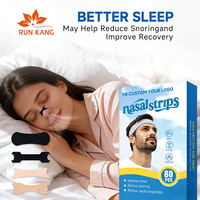 Bandes nasales RUNKANG personnalisées avec logo, anti-ronflement, hypoallergéniques, respirantes, dilatateurs nasaux, certifiées CE ISO, marque privée