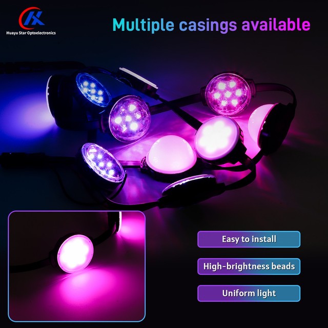 Outdoor Waterproof LED Pixel Light Source Building Outline Large Curtain Wall Project RGB LED Point Light Source