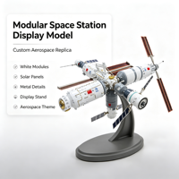 Modèle d'affichage de station spatiale aérospatiale modulaire