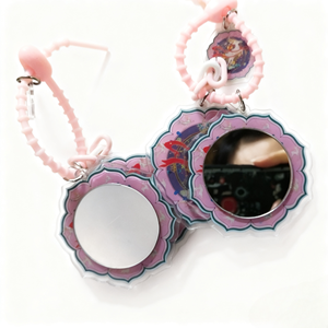 Custom Wholesale Double Sided Printed Funny Anime <b>Plastic</b> Acrylic Keychain Back <b>Mirror</b> Key Chains Cute Charms - Product Image 6