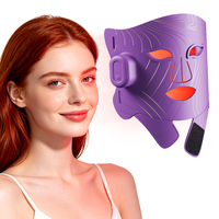 Masque facial en silicone pour la beauté du visage, thérapie photonique, lumière rouge infrarouge LED, masque facial portable pour les lèvres et les yeux, soin à domicile
