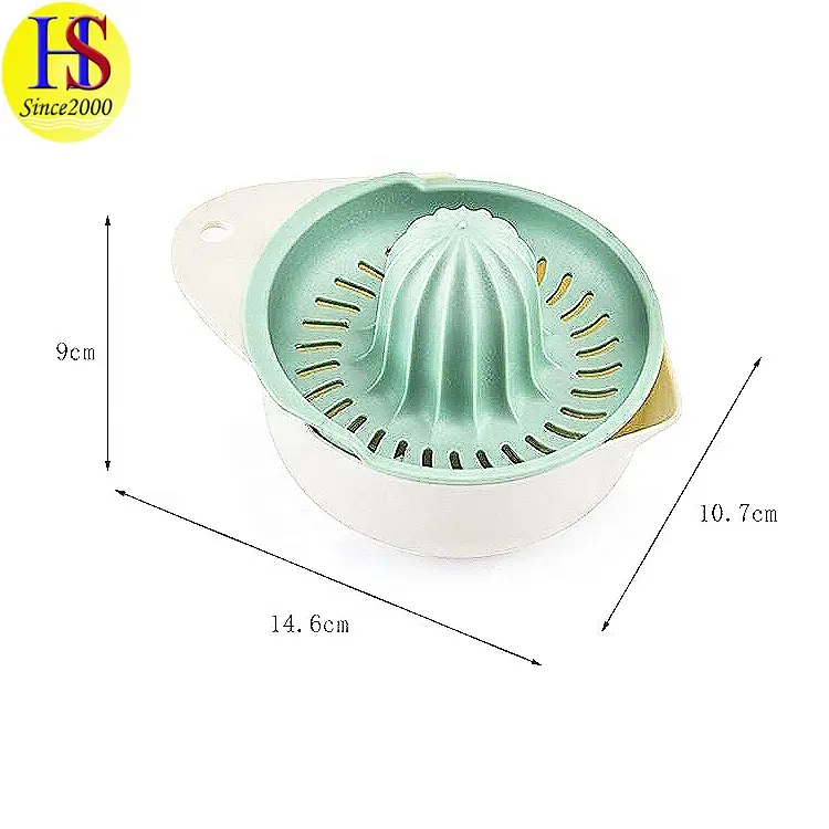 Easy Clean Plastic Hand Juicer Lemon Squeezer Manual Citrus Lemon Juicer with Tray Container