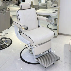 High-end hair chair for beauty salons suitable for men with rotating lifting and reclining functions featuring a retro design - Product Image 2