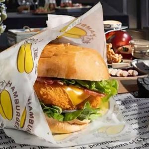 Customized Eco-Friendly <b>Biodegradable</b> Recyclable Sandwich Food Packaging <b>Paper</b> Oil Resistant Burger <b>Paper</b> Single-Sided Bread - Product Image 3