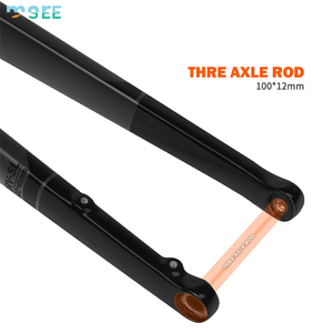 Fourche avant de vélo de route SeeMore 700C en fibre de carbone, axe traversant 100x12 mm, tige conique, frein à disque, légère et durable - Product Image 5
