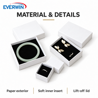 Boîte à bijoux en papier rigide de haute qualité, surface lisse, pour l'affichage et la protection des bagues, pendentifs et bracelets – Vente en gros