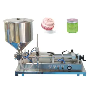 Machine de remplissage pneumatique à haute viscosité à piston de pâte de bâton de miel de lotion cosmétique à tête unique horizontale